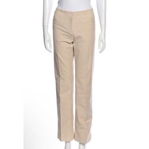 Joseph France Pants Womens FR 40 US 8 Beige Khaki Straight Wide Leg Stretch M